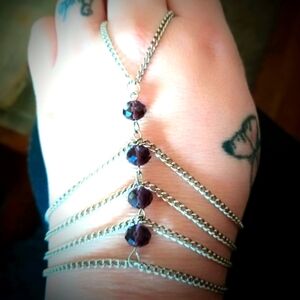 Retro Finger Ring Chain Bracelet Slave Bracelet